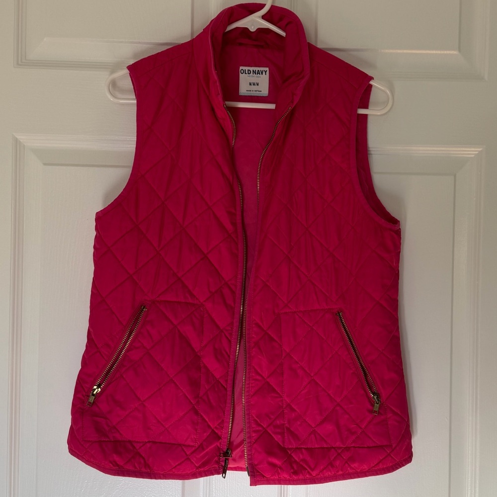 Old Navy Fuchsia Quilted Vest